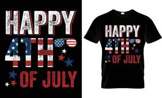 Conception de t-shirt du 4 juillet - conception de t-shirt de la fête de l'indépendance américaine vecteur