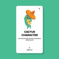 vecteur de caractère de cactus