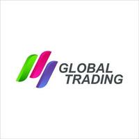 logo de commerce mondial vecteur