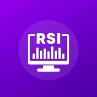 icône d'indicateur de trading rsi pour le web vecteur