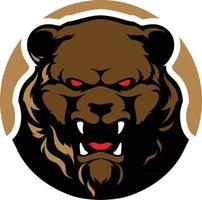 logo professionnel moderne avec grizzly pour une équipe sportive. logotype. étiquette. emblème. mascotte. vecteur