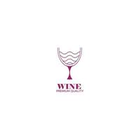 logo de vin combiné avec la nature, vin naturel vecteur