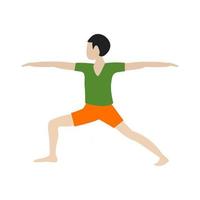 pose de yoga j'ai plat icône multicolore vecteur