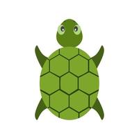 icône plate multicolore de tortue vecteur