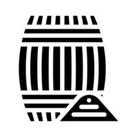 illustration vectorielle d'icône de glyphe de baril de poudre à canon vecteur