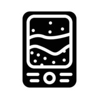 sondeur plongeur gadget électronique glyphe icône illustration vectorielle vecteur