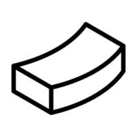 illustration vectorielle d'icône de ligne de brique incurvée vecteur