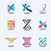 création de logo lettre x minimale créative. logo d'entreprise haut de gamme. vecteur