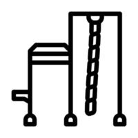 illustration vectorielle de l'icône de la ligne de remise en forme d'entraînement vecteur