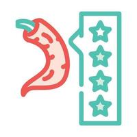épice poivre goût étoile échelle couleur icône illustration vectorielle vecteur