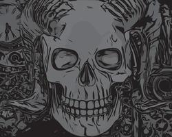 crâne vector illustration jour du thème mort