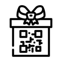 qr code cadeau ligne icône illustration vectorielle vecteur