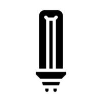 illustration vectorielle d'icône de glyphe d'ampoule fluorescente vecteur