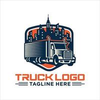 illustration vectorielle de camion logo vecteur