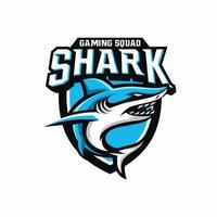 vecteur de modèle de logo de mascotte de jeu de requin e-sport