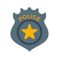 insigne de police icône plate multicolore vecteur
