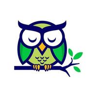 modèle de conception de logo vectoriel hibou