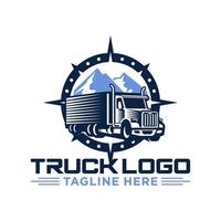 illustration vectorielle de camion logo vecteur