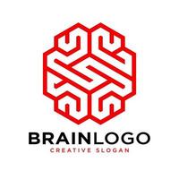 modèle de vecteur de conception de logo de cerveau