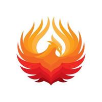 illustration vectorielle de modèle de logo phoenix flamboyant moderne