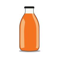 bouteille de jus d'orange boisson illustratioin vector design