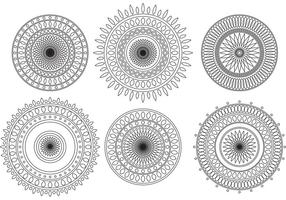 Circuler des dessins vectoriels indiens vecteur