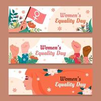 modèle de bannière pour la journée de l'égalité des femmes vecteur