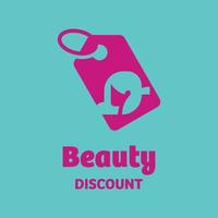 logo de réduction de beauté vecteur