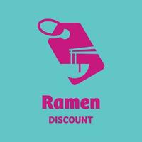 logo de réduction de ramen vecteur