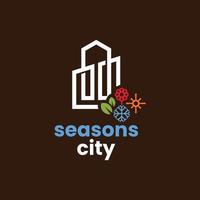 logo des saisons de la ville vecteur