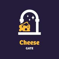 logo de la porte du fromage vecteur