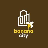 logo banane de la ville vecteur