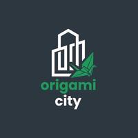 logo origami de la ville vecteur