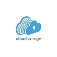 logo de stockage en nuage vecteur