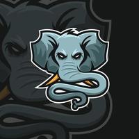 logo esport éléphant vecteur