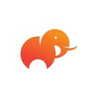 logo rond éléphant vecteur