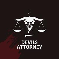 logo de l'avocat du diable vecteur