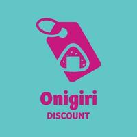 logo de réduction onigiri vecteur