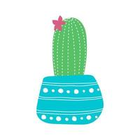 ensemble de croquis de cactus dessinés à la main pour les autocollants, les impressions, le design et la décoration. illustration vectorielle plate vecteur