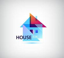 logo de maison abstrait origami géométrique vectoriel. utiliser pour l'immobilier, l'architecture, la construction et les icônes de construction. vecteur