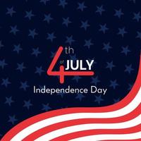 4 juillet fête de l'indépendance des états unis d'amérique vecteur