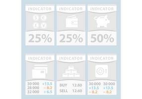 Indicateurs financiers vectoriels vecteur