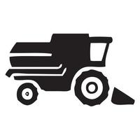icône de camion agricole, camion de récolte dans les champs sur fond blanc. illustration vectorielle. vecteur