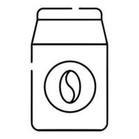 icône de vecteur de boîte à café sur fond blanc.