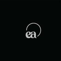 monogramme du logo des initiales ea vecteur