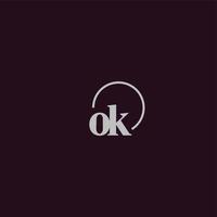 ok initiales logo monogramme vecteur