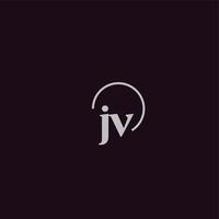 monogramme du logo jv initiales vecteur