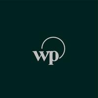 wp initiales logo monogramme vecteur