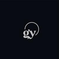 monogramme logo initiales gy vecteur