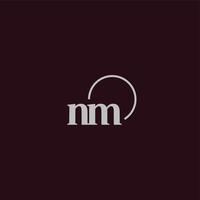 nm initiales logo monogramme vecteur